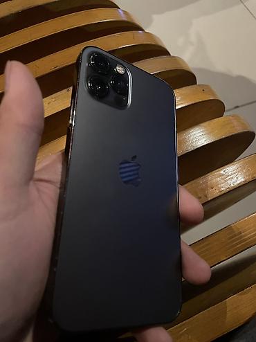 Apple iPhone: IPhone 12 Pro, Б/у, 128 ГБ, Графит, Чехол, Кабель, 92 % — 1