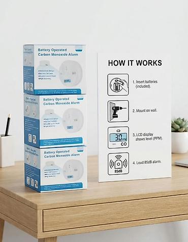 батарейа: Датчик угарного газа (CO) Battery Operated Carbon Monoxide Alarm — 1