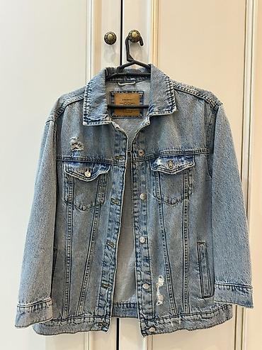 cins kurtka: Cins kurtka, Stradivarius, XS — 3