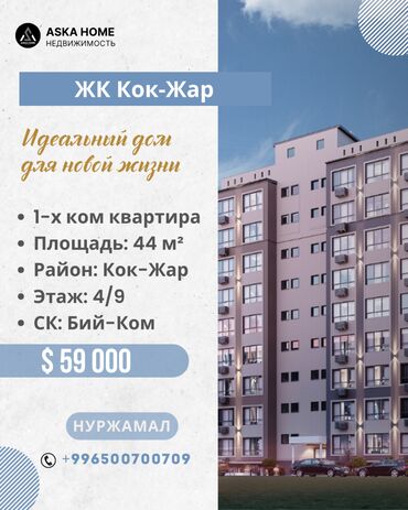 Продажа квартир: 1 комната, 44 м², Элитка, 4 этаж, Евроремонт