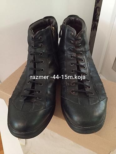 Ботинки: Kişi ayaqqabısı – qara, dəridən (koja) yüksək model. - Razmer: 44 - — 1