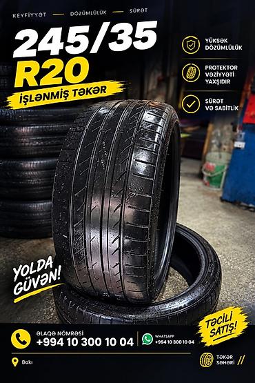 masin disk: 245/35 R20 ölçüdə işlənmiş təkər. Təkərin əsas xüsusiyyətləri: - — 1