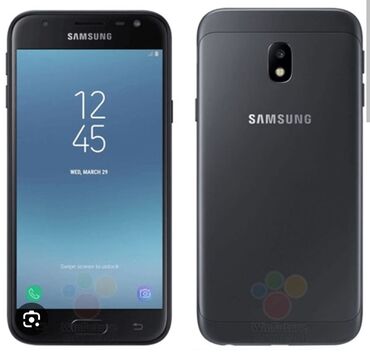 телефон самсунг: Samsung Galaxy J3 2016, Колдонулган, 16 GB, түсү - Кара, 2 SIM