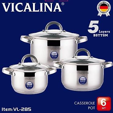 pot: Набор кастрюль VICALINA, артикул VL-285 - Материал: нержавеющая сталь — 1