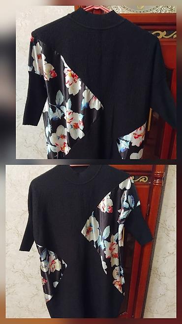Dəstlər, kostyumlar: Qadın geyim dəsti 1) Uzun qara don - Naqişli xırda ağ motivli print - — 9