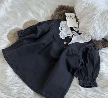 zara джинсы: Детское платье, цвет - Черный, Новый