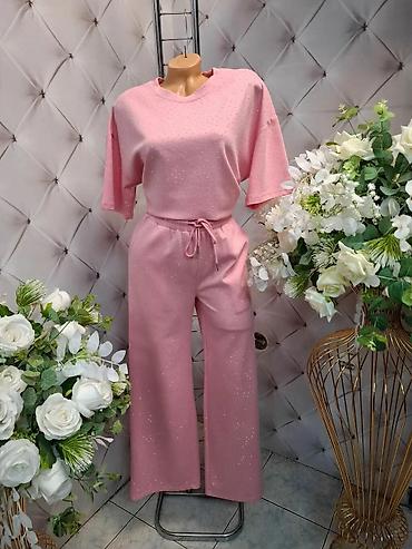 iris smart: Damski komplet – bluza i pantalone sa štras detaljima - Dvodijelni — 1