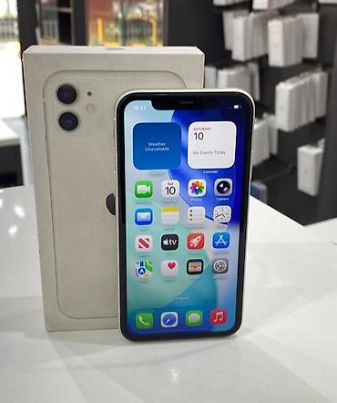 iphone 16 pro 2 el: IPhone 11, 128 GB, Ağ, Face ID, Sənədlərlə, Hissə-hissə ödəniş — 4