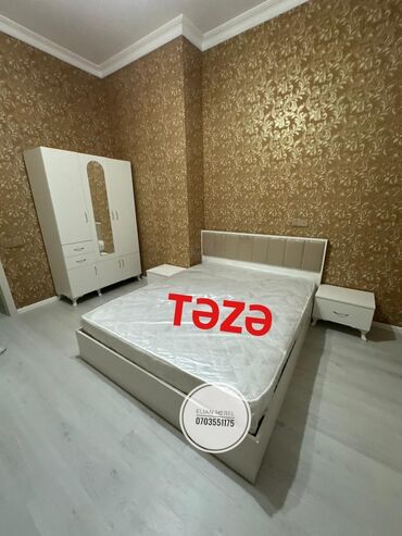 qonaq dəsti: Двуспальная кровать, Шкаф, 2 тумбы, Новый