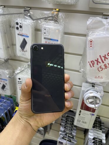 айфон 8 64г: IPhone 8, Б/у, 64 ГБ, Черный, Защитное стекло, Чехол, 100 %
