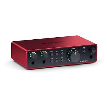 Səs kartları: №: 15073 Məhsulun adı: Səs kartı Focusrite Scarlett 2i2 4th Gen Brend — 1