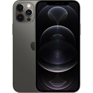Apple iPhone: IPhone 12 Pro, 128 GB, Black Titanium, Barmaq izi, Face ID, Sənədlərlə