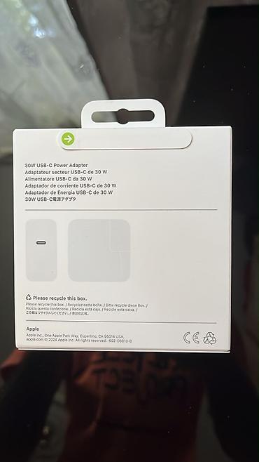 iphone macbook: Apple 30W USB-C Power Adapter — Yeni, qutuda Tam yenidir, istifadə — 2