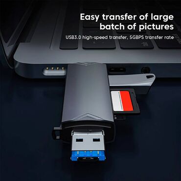 Druga oprema za računare i laptopove: Nov 7 u 1 čitač kartica. Ima tri mogućnosti priključivanja USB, Mikro — 7