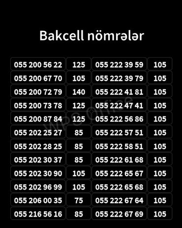 SİM-kartlar: Nömrə: ( 055 ) ( 552005622 ), Yeni