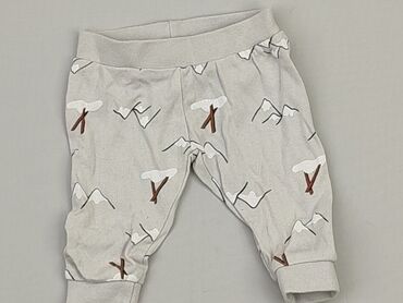szare legginsy z lampasami: Spodnie dresowe, So cute, 0-3 m, stan - Dobry