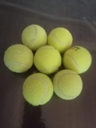sarı toplar: Tennis topları dəsti - Miqdar: 7 ədəd - Rəng: neon sarı - Standart — 1