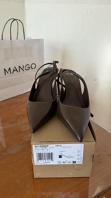 mango обувь: Туфли, 37, Mango, Б/у, цвет - Коричневый, Самовывоз — 1