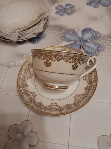 Fincanlar: Fincanlar, rəng - Qızılı, 6 ədədli dəst, Türkiyə — 3