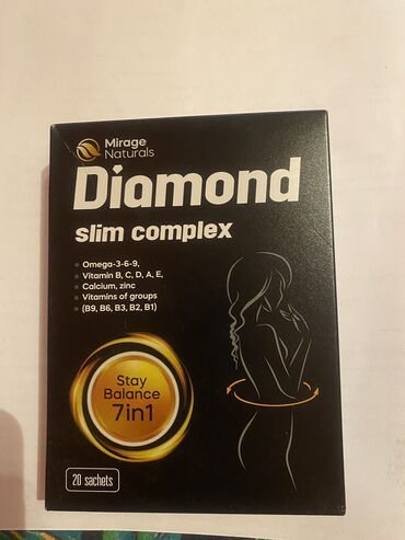 мотеро спорт: Арыктоо үчүн каражат, Diamond Slim Complex/Даймонд, Tүркия, Пакетиктер/саше, Майды күйгүзүүчүлөр, Универсалдуу, Жаңы