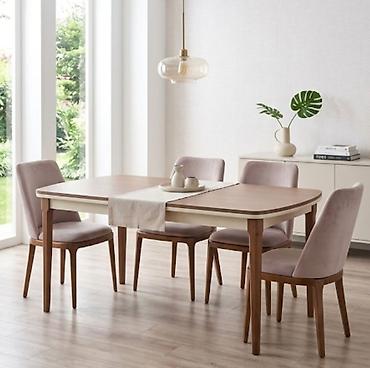 Qonaq otağı üçün, İşlənmiş, Kvadrat masa, 6 stul