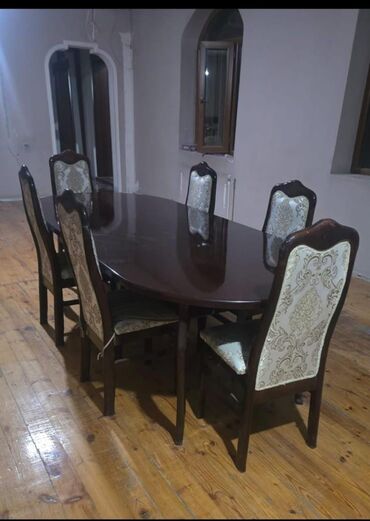 пластиковые столы и стулья бишкек: Для гостиной, Б/у, 6 стульев