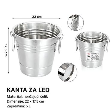 KMT Kanta 5403411-A Opis: - Posuda za držanje i serviranje leda većeg