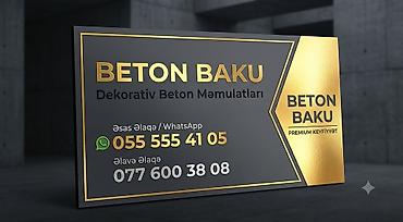 beton doseme: BETON BAKU – Dekorativ beton məmulatları - İnteryer və eksteryer üçün — 1