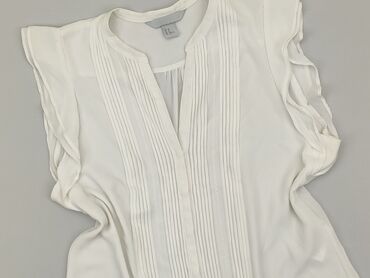 lniana bluzki bez rękawów: Blouse, H&M, L (EU 40), condition - Good