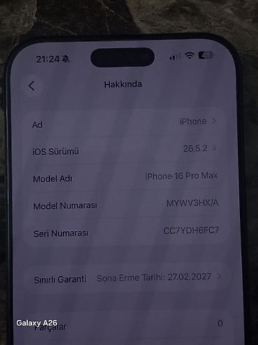 iphone 1000 pro max: IPhone 16 Pro Max, 256 GB, Black Titanium, Sənədlərlə, Face ID, Zəmanət — 10