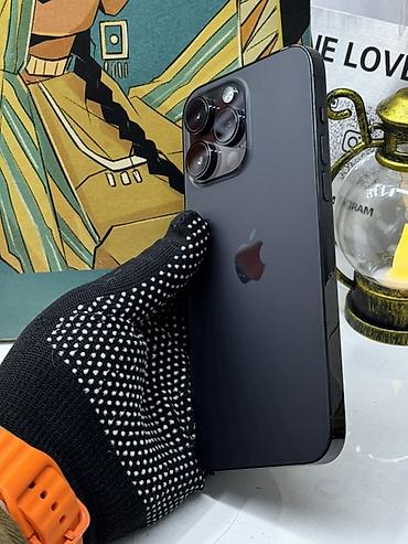 note 14: IPhone 14 Pro Max, Б/у, 256 ГБ, Черный, Коробка — 1
