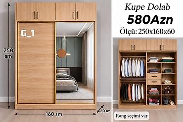 Мебель для дома: Kupe dolab – model G_1 Ölçü: 250×160×60 sm Qiymət: 580 AZN Rəng — 1