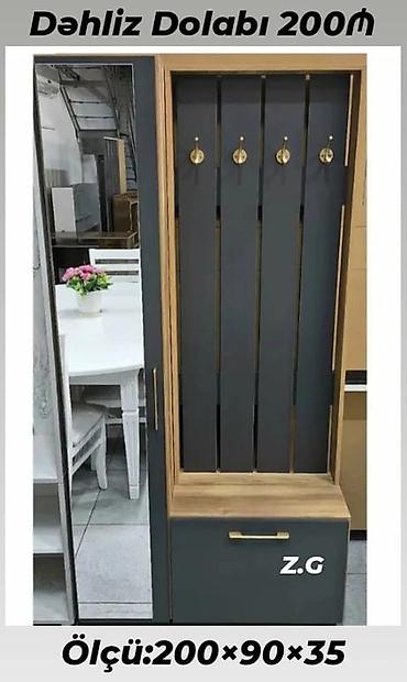 giris dolabi: Dəhliz dolabı – 200₼ Ölçü: 200×90×35 sm - Geniş güzgülü bölmə - — 1