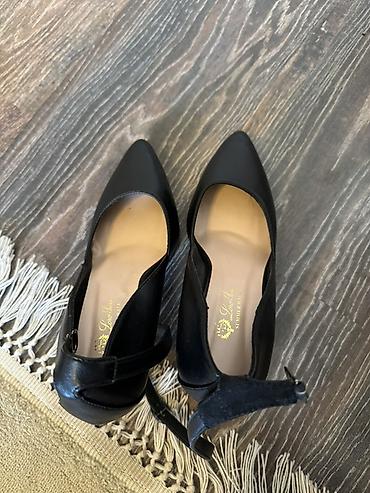 туфли жен: Туфли, 37, Loro Piana, Б/у, цвет - Черный — 2