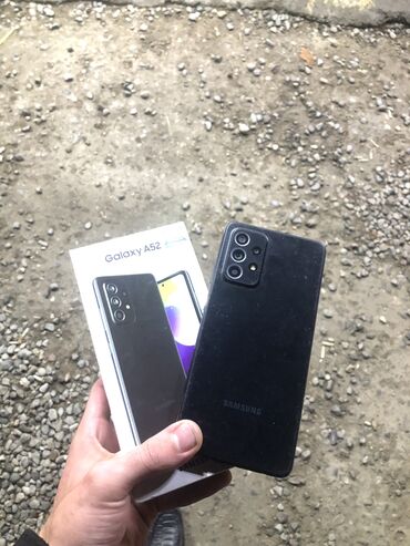 Мобильные телефоны и аксессуары: Samsung Galaxy A52, 128 ГБ, цвет - Черный, Кнопочный, Отпечаток пальца