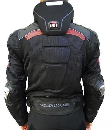 Sportska odeća: Moto jakna leather mesh titanium crno crvena Vrhunska jakna za motor — 7