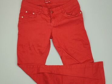 czerwona bluzki kopertowe: Jeansy, M, stan - Dobry