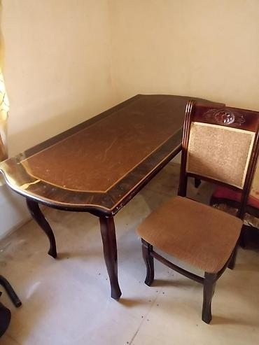 İşlənmiş, Açılmayan, Oval masa, 6 stul