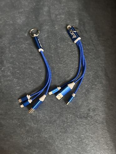 usb kabel iphone: Çoxfunksiyalı 3‑ü 1‑də şarj/data kabeli – açarlıq asqısı ilə - — 2