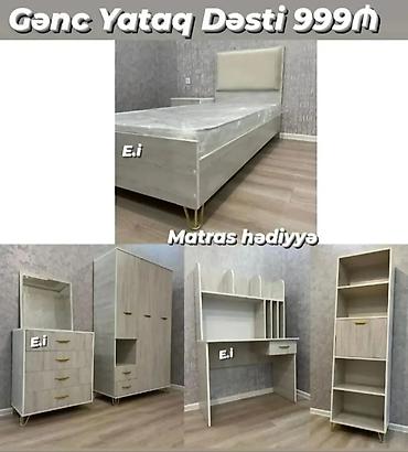 paltar refi: Gənc yataq dəsti – komplekt Tərkibi: - Tək nəfərlik çarpayı (yumşaq — 1