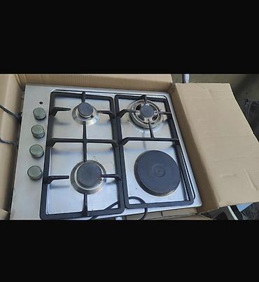 Mətbəx üçün quraşdırılan kombi tipli plitə (3 qaz + 1 elektrik göz) -