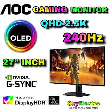 Monitorlar: 👍 AOC GAMING MONITOR Q27G41ZDP ⛱️ WOLED, 240Hz 🌆 27"INCH 🎆 2.5K - — 1