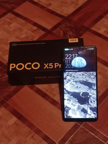 Уюлдук телефондор жана аксессуарлар: Poco X5 Pro 5G, Колдонулган, 256 ГБ, түсү - Кара, 1 SIM, 2 SIM