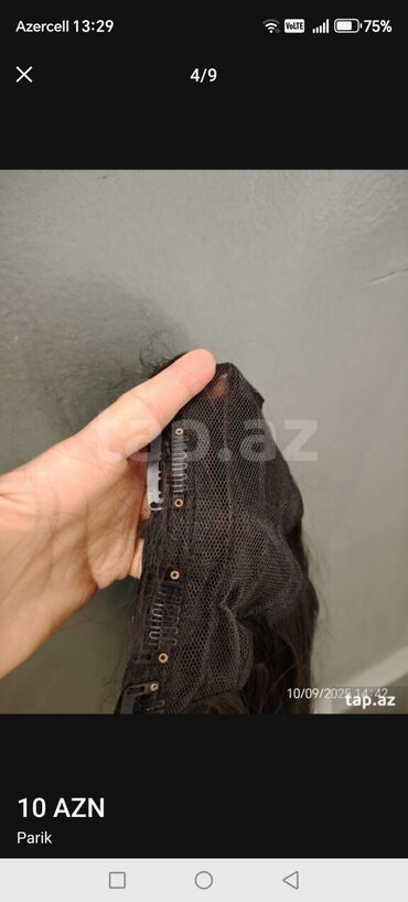 Təbii saçlar, pariklər: Taxma saçlar, Süni, İşlənmiş — 1