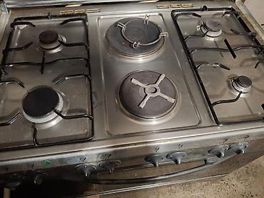 Техника и электроника: Ariston qaz plitəsi və soba kombinəsi - 5 qaz ocağı: 1 böyük wok — 1