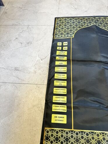 обучающий коврик для намаза (на русском языке): Жайнамаз, Жаңы, Электрондук, түсү - Кара