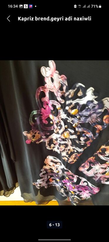 Ziyafət donları: Qadin paltari.KAPRIZ firmanin wifon,setka,el iwciliyi(gawlar)olan coox — 4