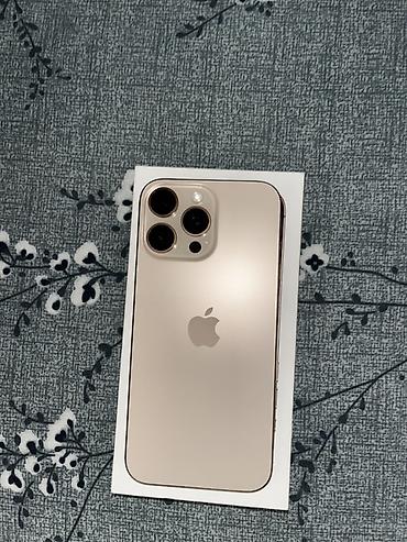 Apple iPhone: IPhone 16 Pro Max, Б/у, 512 ГБ, Desert Titanium, Зарядное устройство, Чехол, Кабель, 100 % — 1