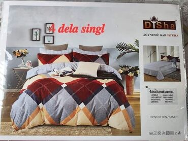 Posteljina: Pamučna posteljina singl 4 dela Cena 2600 din Set sadrzi 4 dela — 3