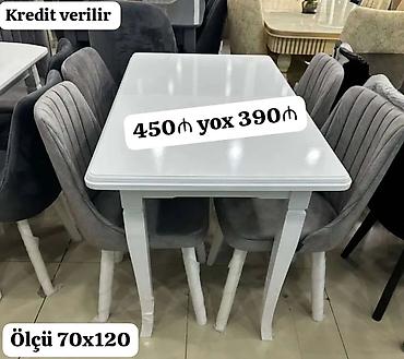 kohne stol: Yeni, Açılmayan, Dördbucaq masa, 4 stul — 1